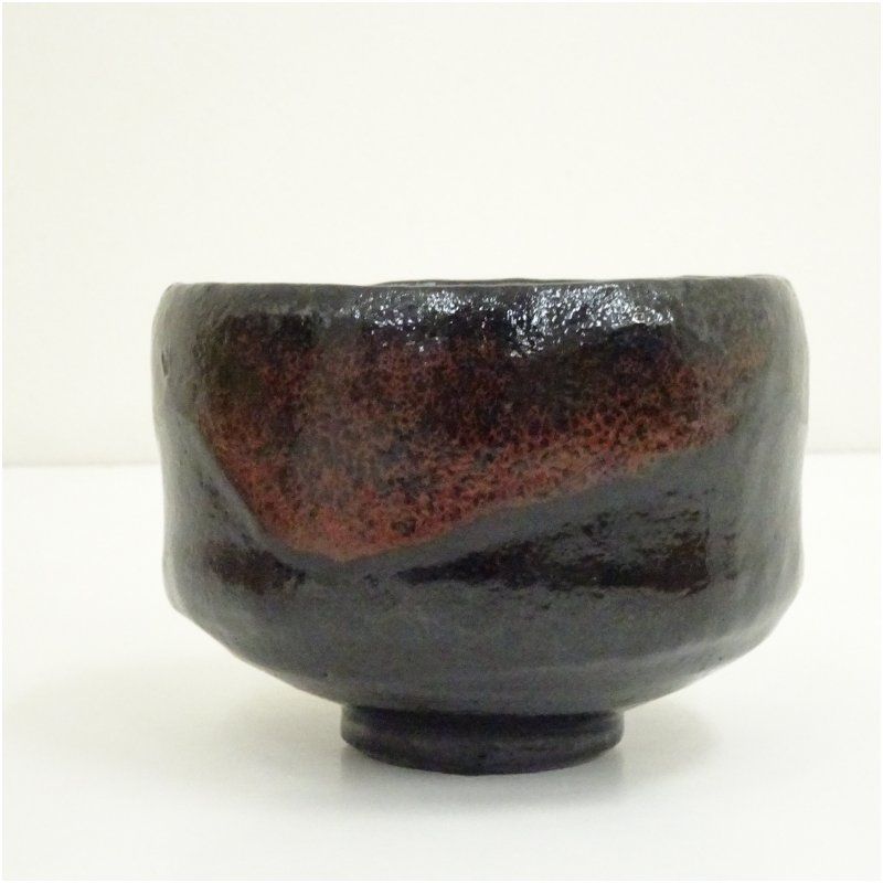 Ｔ９７６　茶碗　『黒楽茶碗』『松楽 造』『前大徳寺 福本積應 書付』共箱　茶道具 T976 茶碗 『黒楽茶碗』『松楽 造』『前大徳寺 福本積應 書付』共