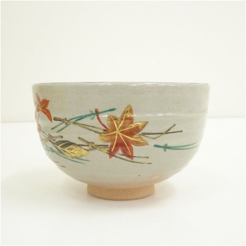 杣山焼 南口閑粋造 乾山吹寄茶碗（共箱） 茶道 抹茶 おしゃれ 抹茶茶碗