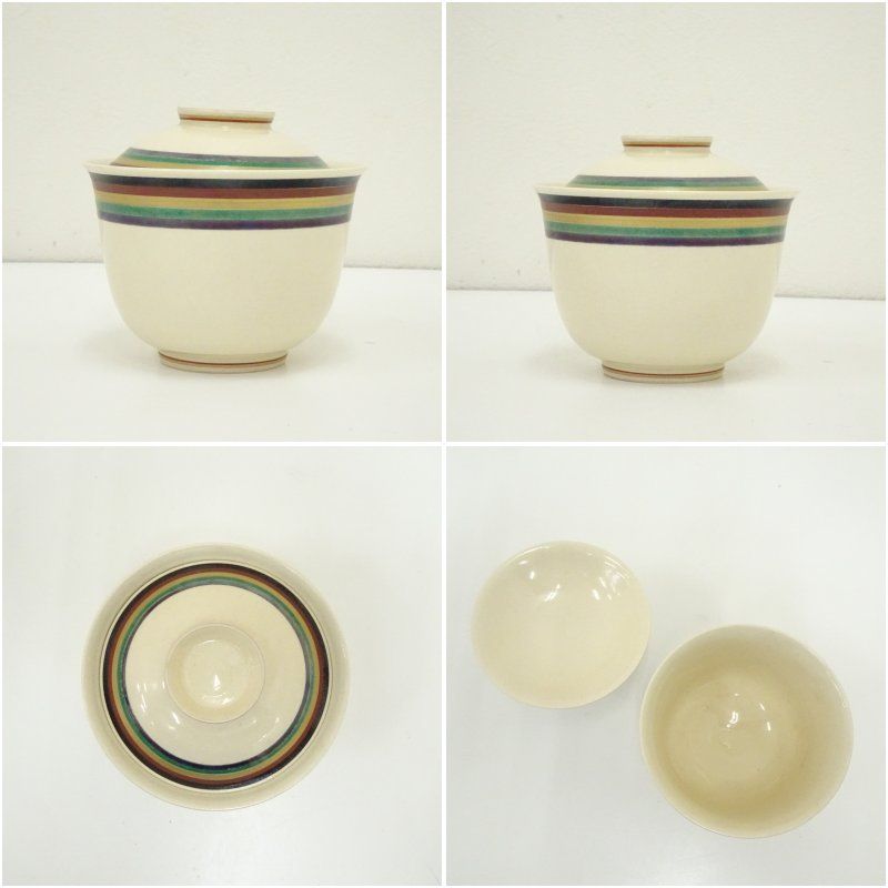 京焼 澤村陶哉造 色絵仁清独楽文向付5客（共箱） 器 和食器 おしゃれ