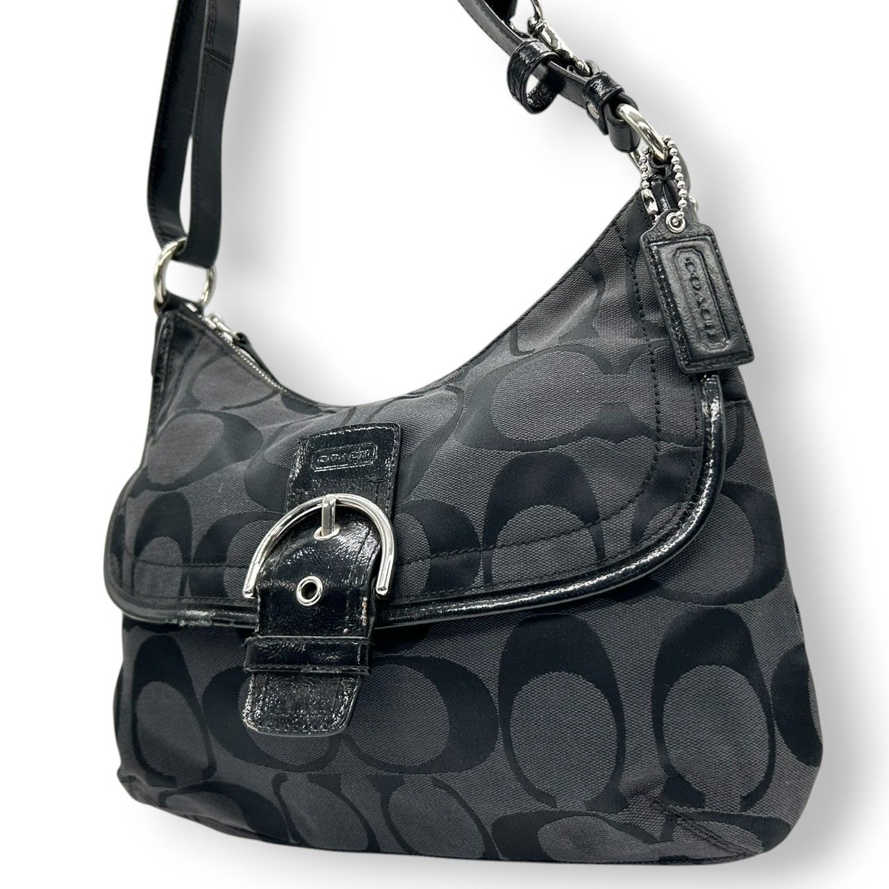 美品】コーチ COACH シグネチャー 2WAY ショルダーバッグ ワン