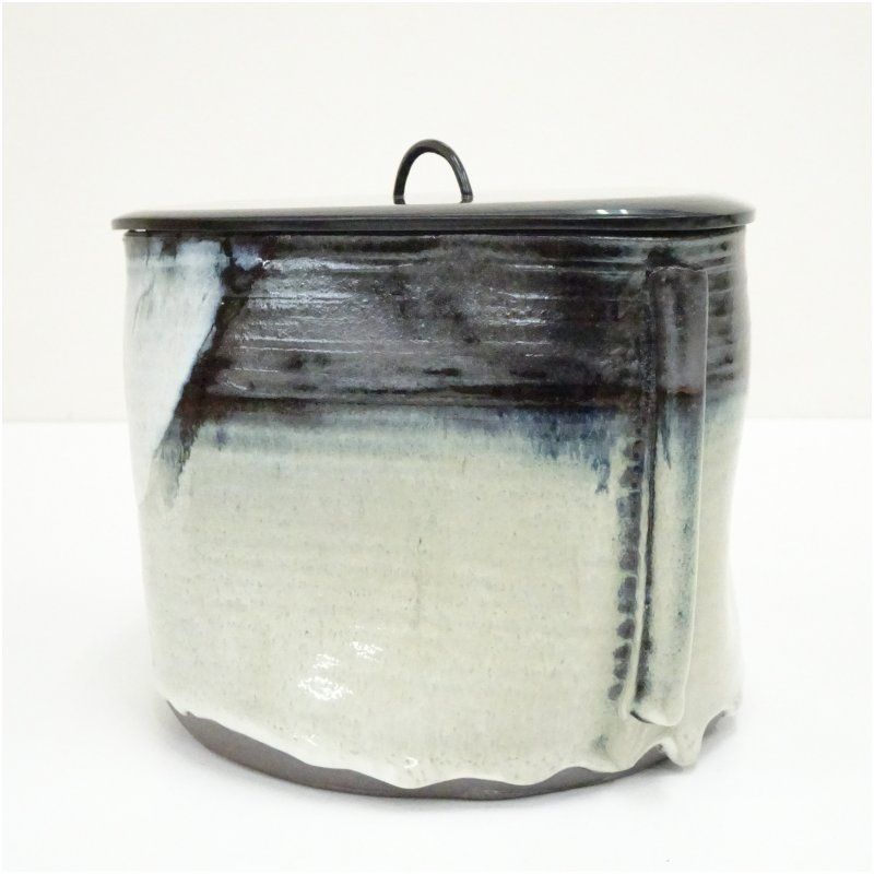 須田祥豊造 朝鮮唐津耳付菱水指（共箱） 水指し 茶道 茶道具 おしゃれ