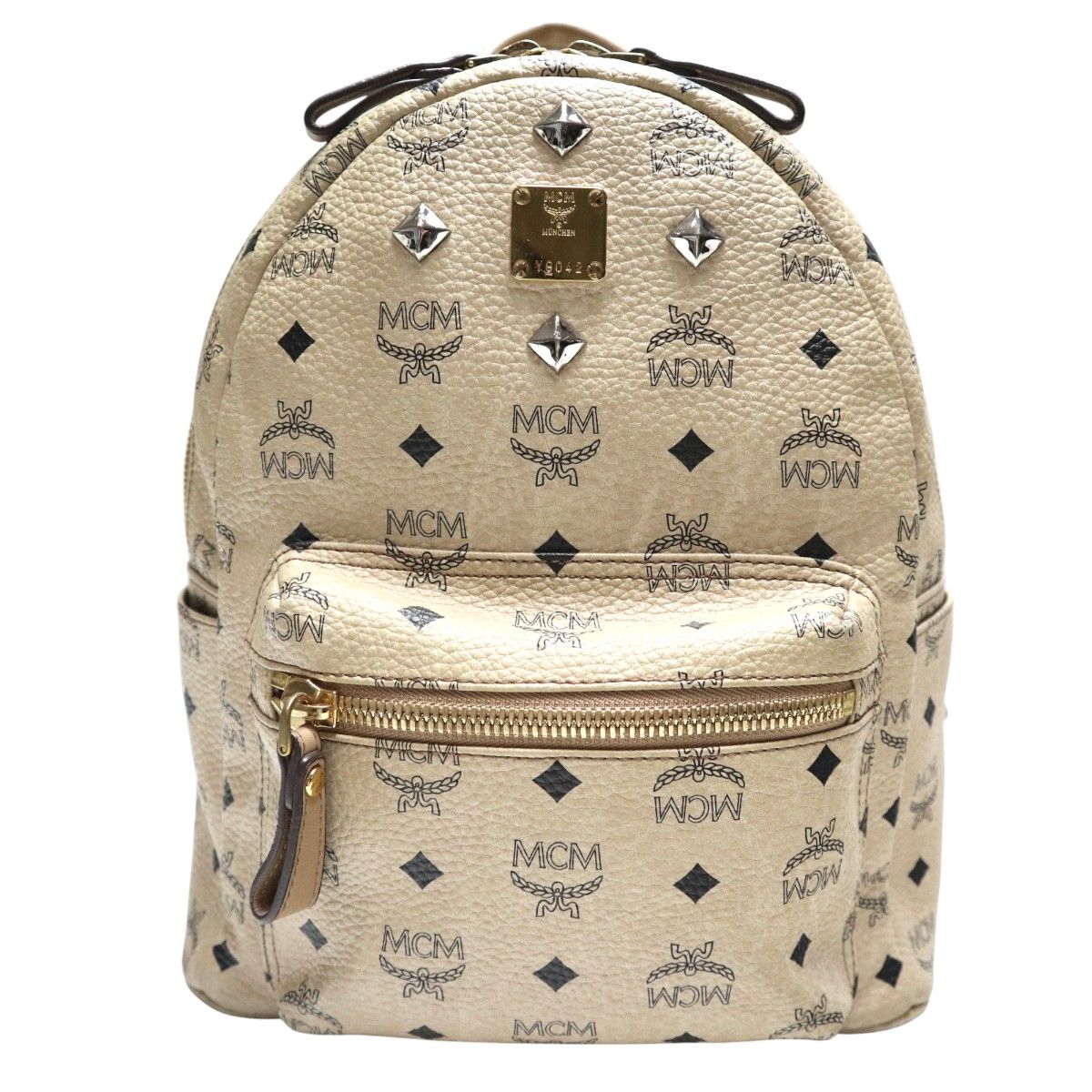 MCM エムシーエム ヴィセトス PVC/レザ― スタッズ バックパック