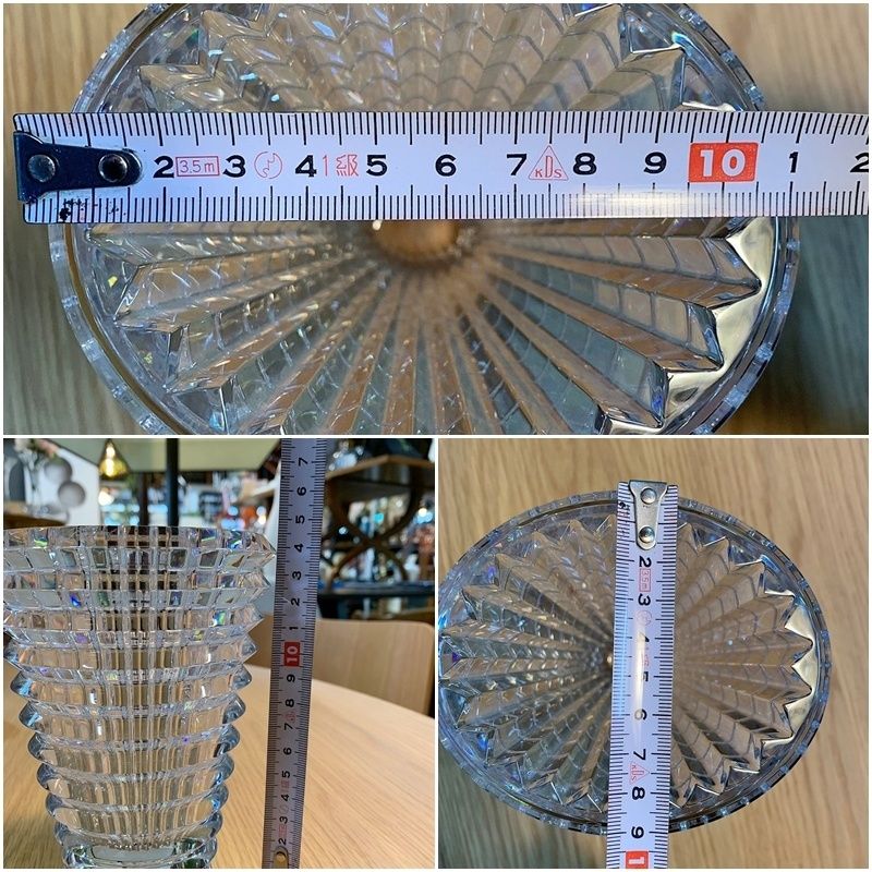 バカラ Baccarat アイ ベース S 花瓶 クリスタル 14.5cm オーバル 楕円