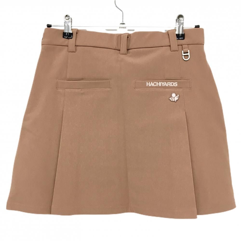 美品】ハチヤーズ スカート ライトブラウン ロゴアイボリー 裏起毛
