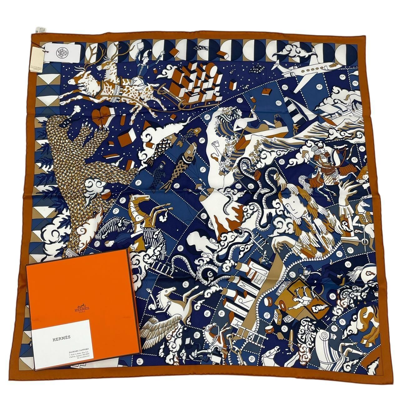 未使用品 HERMES エルメス スカーフ シルク L