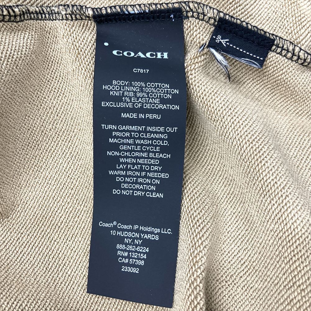 コーチ COACH シグネチャー フルジップ フーディー パーカー C7817