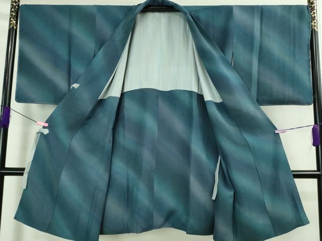 平和屋着物＃極上　道中着　ロング丈　斜線文　暈し染め　逸品　未使用　DZAB3011kh6 楽天市場】平和屋1□極上 コート作家 三本賢 道中着 ロング丈 手描き