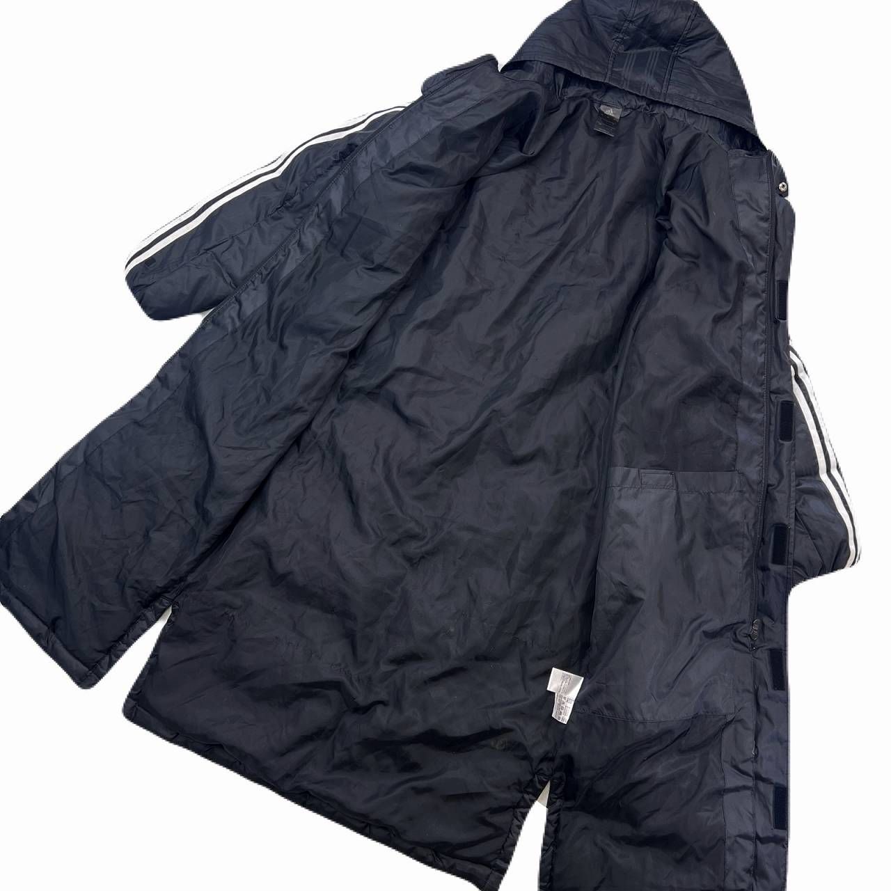 古着 adidas NEO アディダスネオ ベンチコート S ブラック 中綿 メンズ 