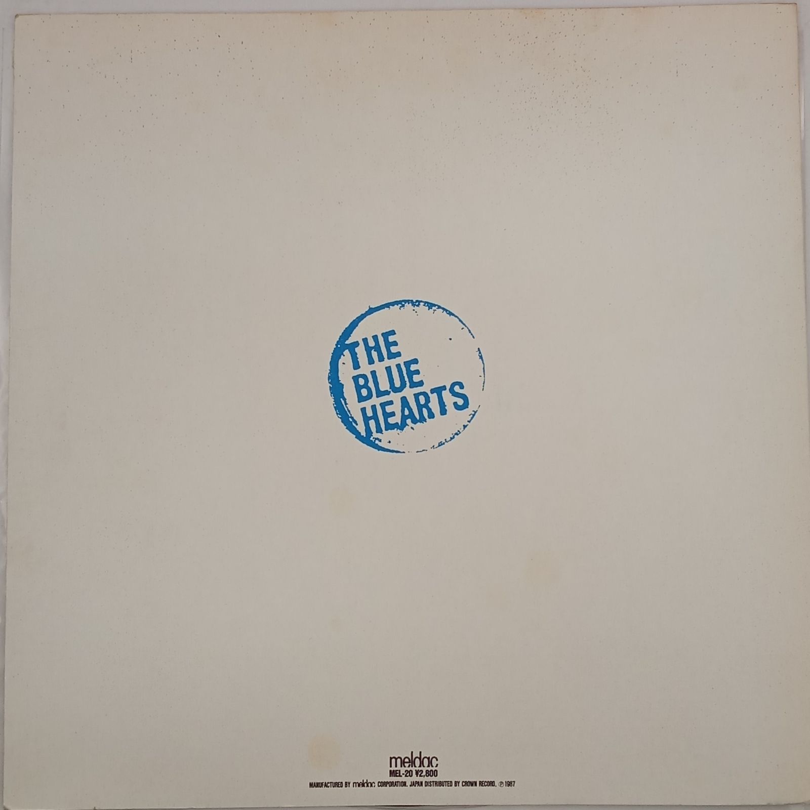 THE BLUE HEARTS LP 初回段ボールジャケットMEL-20 LP】ザ・ブルーハーツ (The Blue Hearts) – ザ・ブルーハーツ (The