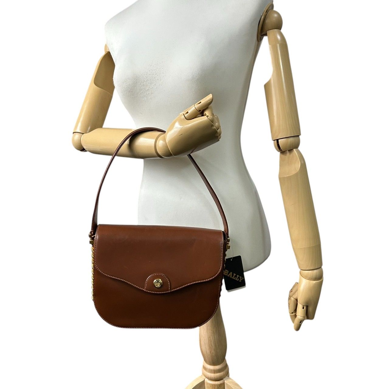 美品】バリー BALLY ハンドバッグ ワンショルダー 肩掛け レザー 本革  