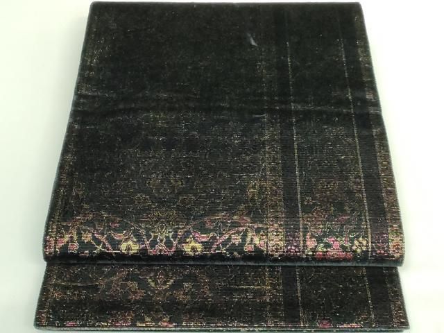 袋帯　和紙　逸品 平和屋本店○極上 SALAMU サラム 藤井勝比琥 両面 全通柄袋帯 ビロード