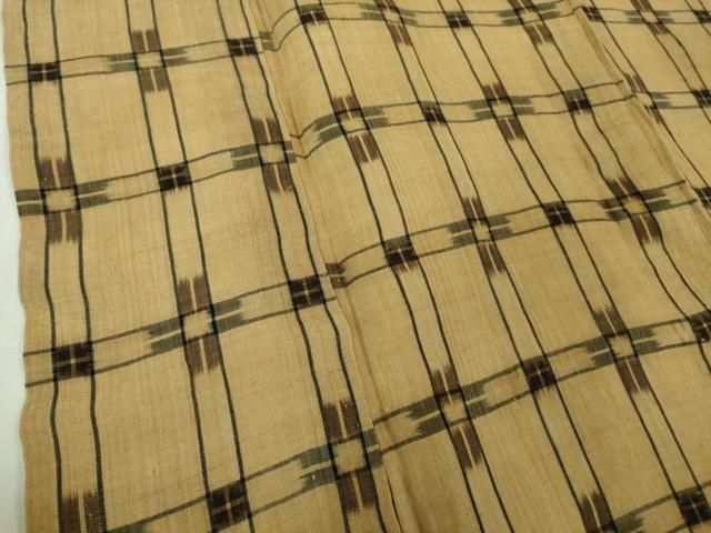 平和屋本店＊極上 夏物 芭蕉布 手積み芭蕉糸100％ 格子 逸品