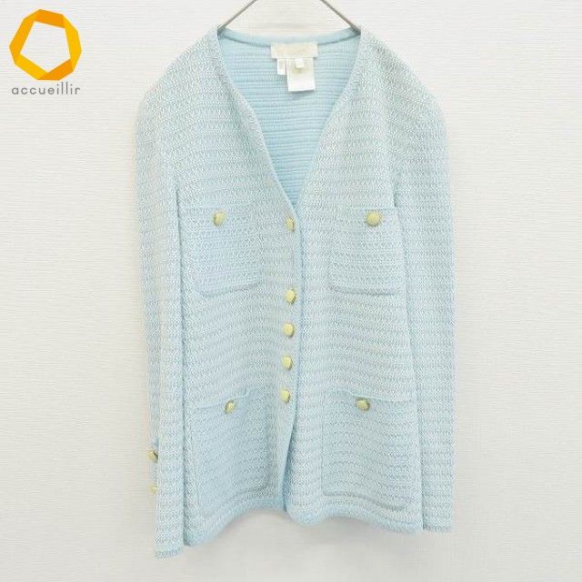 ESCADA ノーカラージャケット 34 エスカーダ ESCADA ジャケット ノーカラー デザインボタン レディース