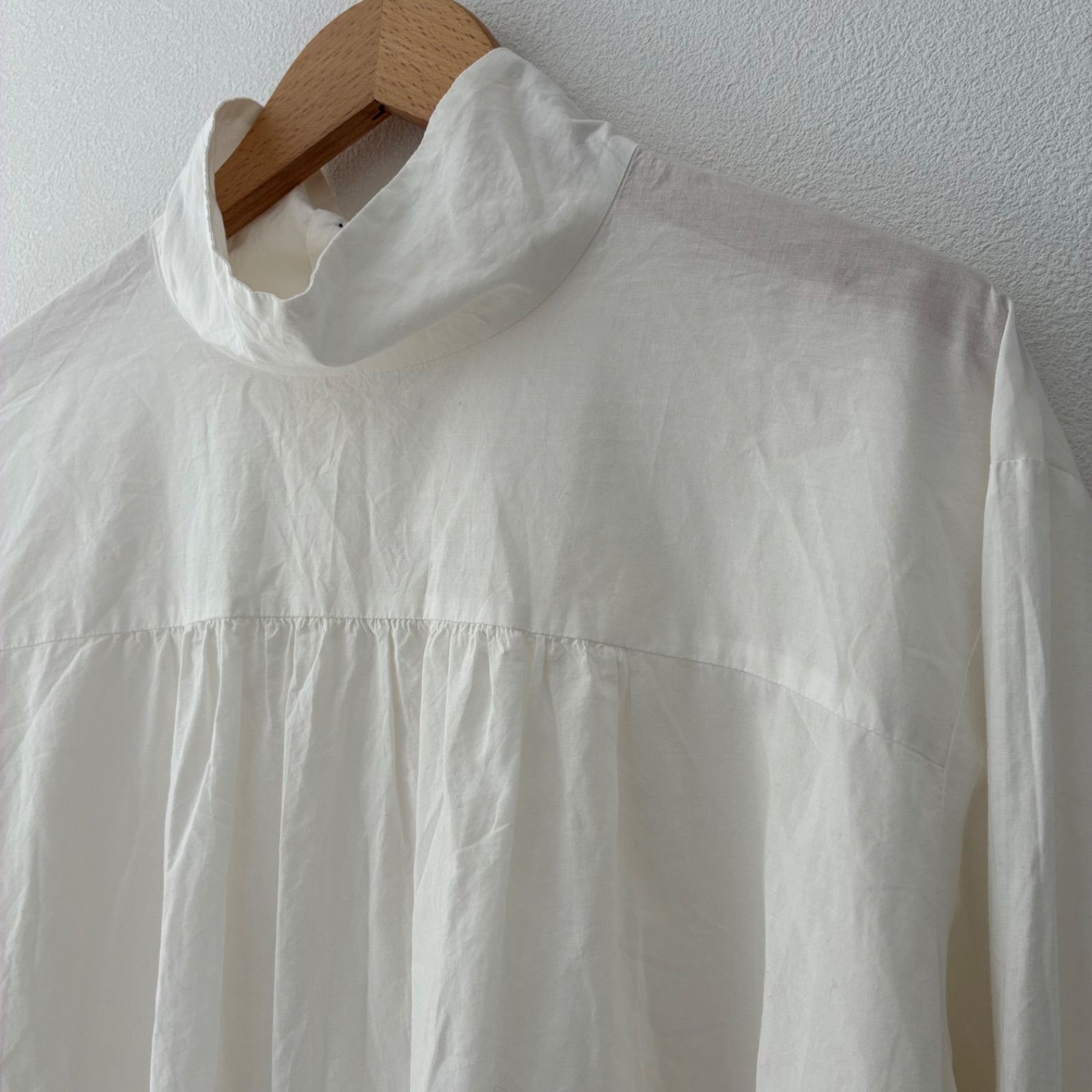 パドカレ Pas de calais シャツ/ブラウス サイズ36 白 ホワイト シルク