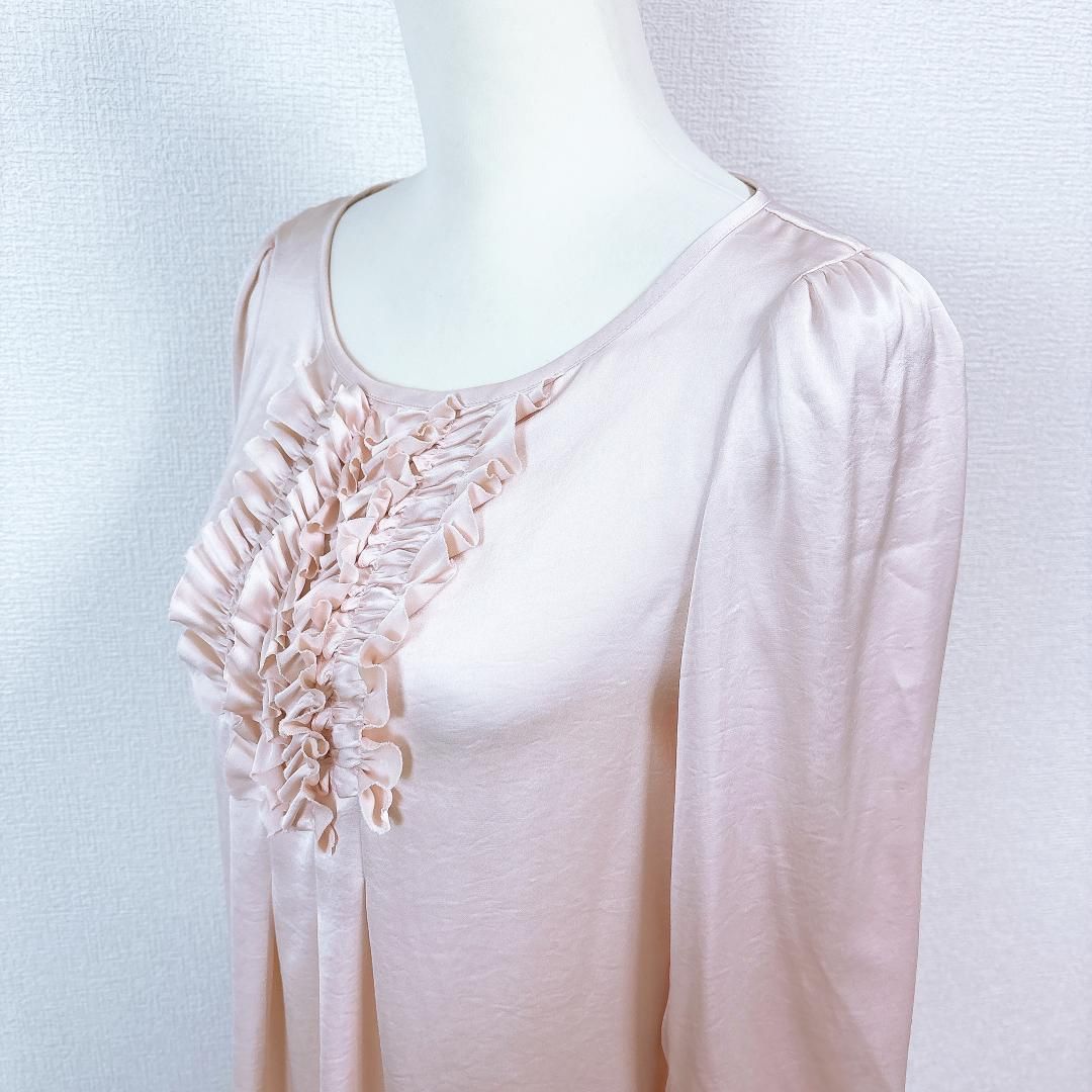 美品】アナイ 胸元フリル 長袖ブラウス ピンク 38 - メルカリ