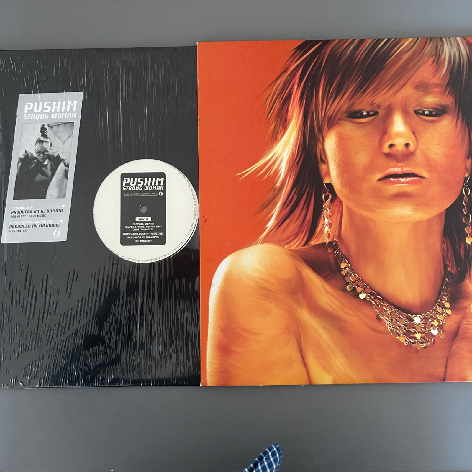 PUSHIM レコード2枚セット Like a sunshine / STRONG WOMAN 12inch
