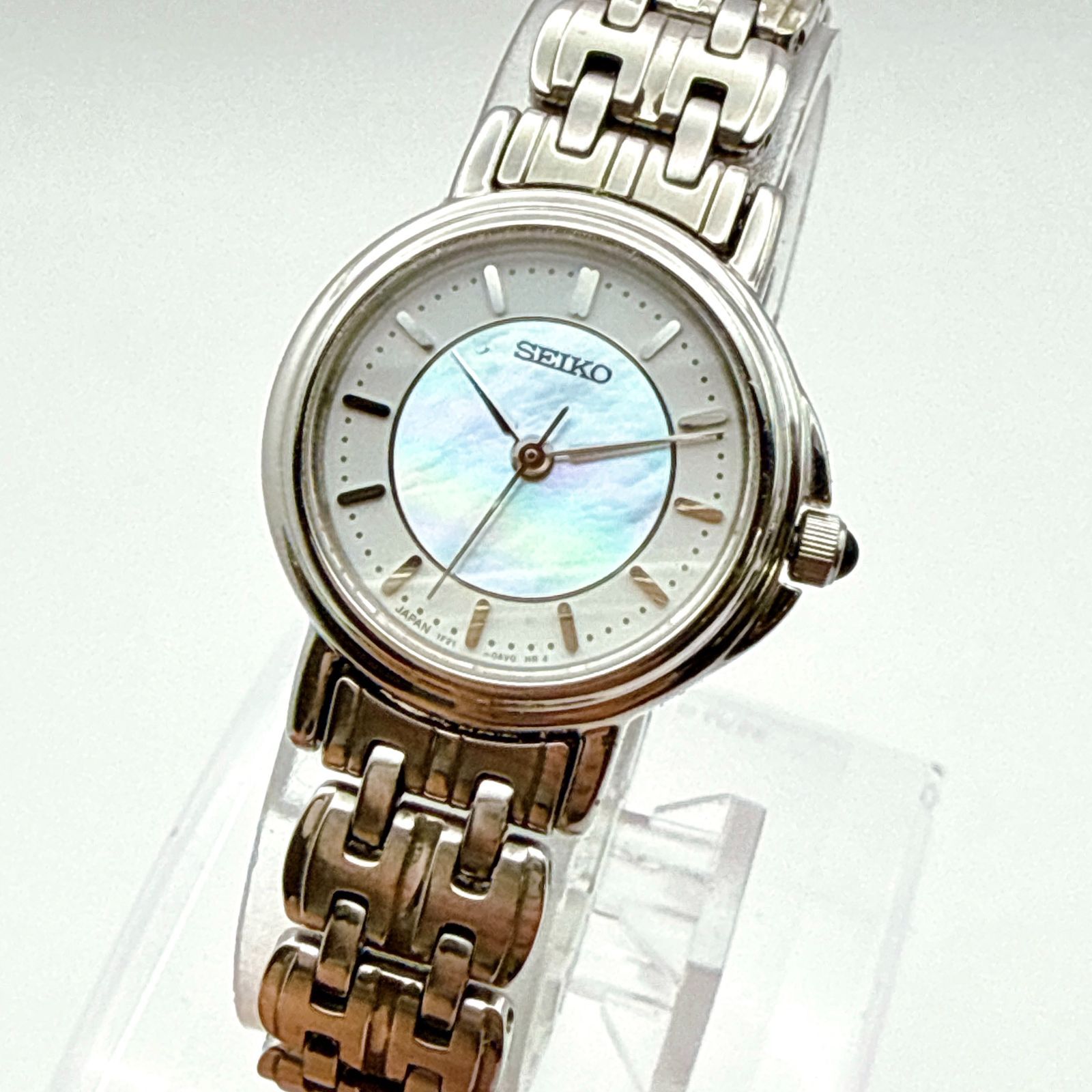 C132【電池交換済】SEIKO セイコー シェルダイアル ラウンドケース