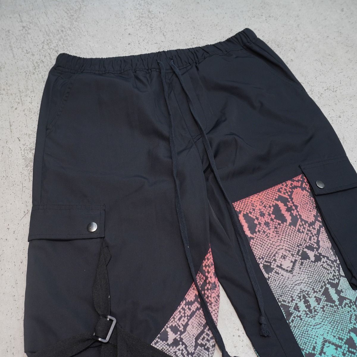 ROGIC ロジック BONTAGE パイソン柄 切替 ナイロン ボンテージ パンツ