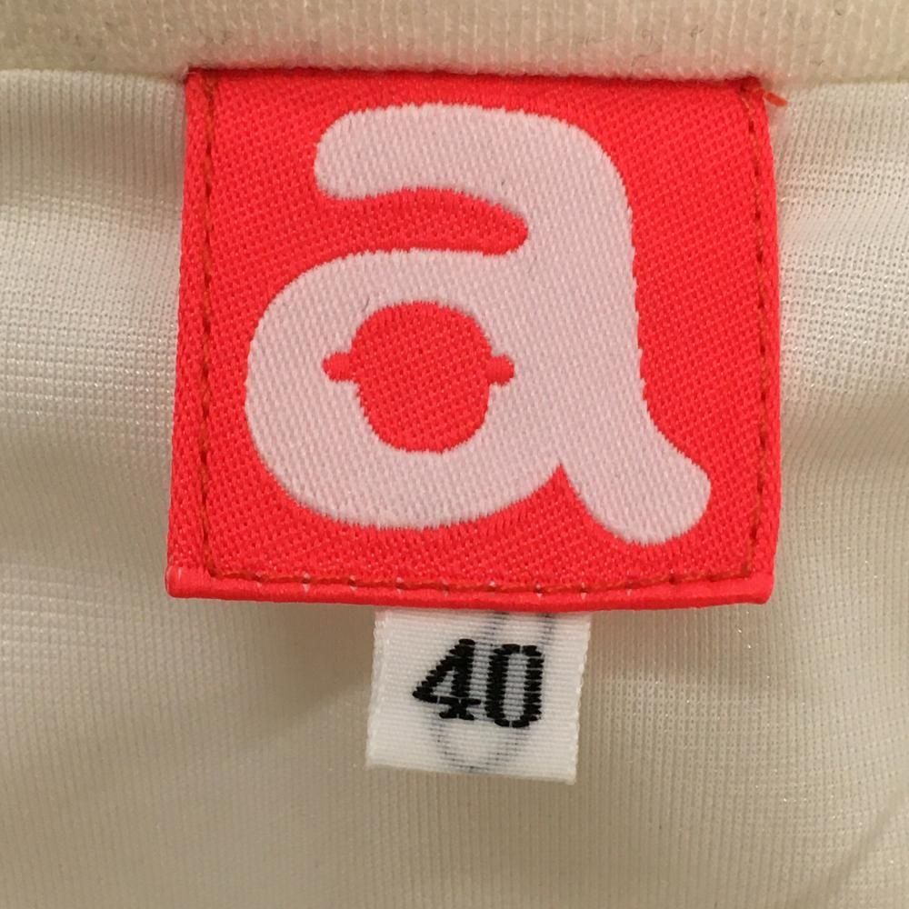 アルチビオ スカート 白×黒 ポケット部合成皮革 ウール混 裏地付