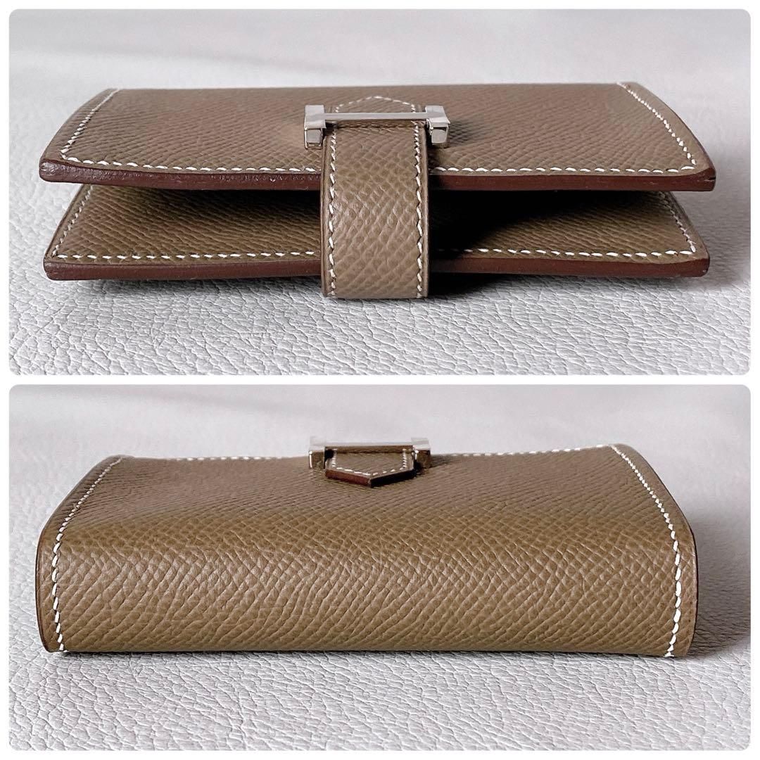 HERMES / べアンミニ エトゥープ 二つ折り財布 B刻印 カードケース
