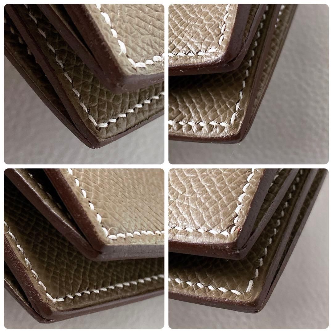 HERMES / べアンミニ エトゥープ 二つ折り財布 B刻印 カードケース