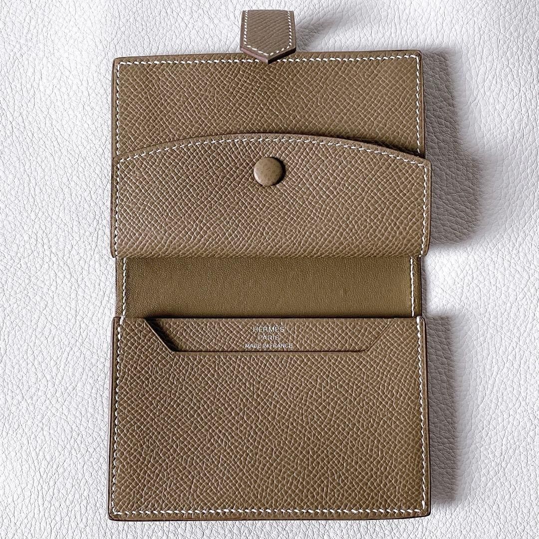 HERMES / べアンミニ エトゥープ 二つ折り財布 B刻印 カードケース