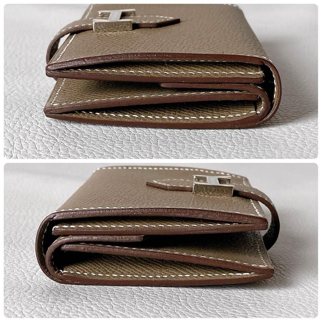 HERMES / べアンミニ エトゥープ 二つ折り財布 B刻印 カードケース HERMES / べアンミニ エトゥープ 二つ折り財布 B刻印 カードケース