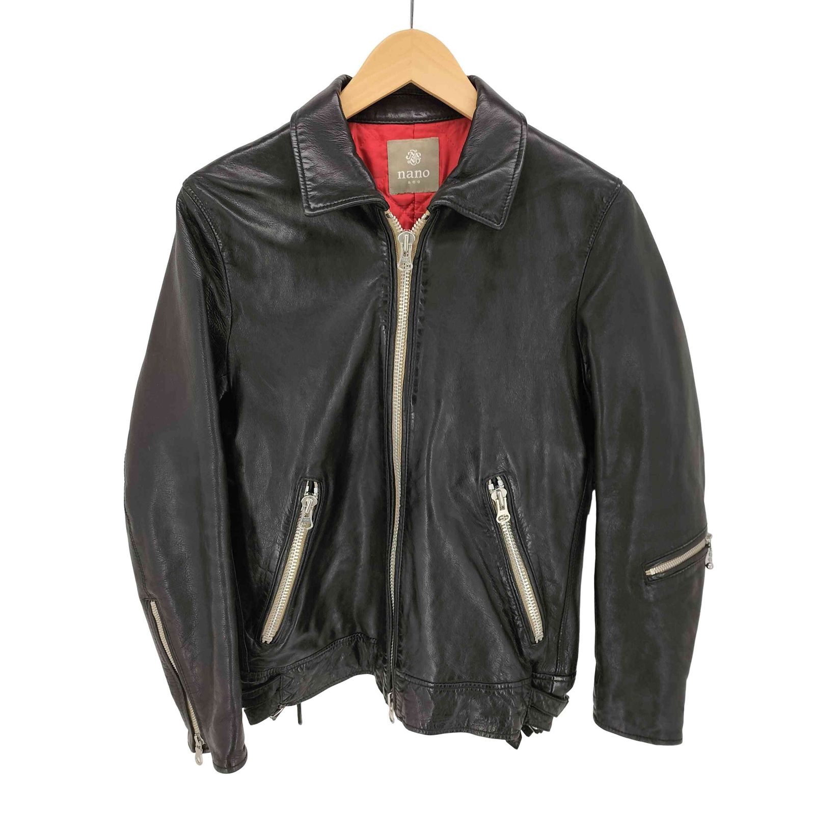 ナノユニバース シープレザー シングルライダース キルティング