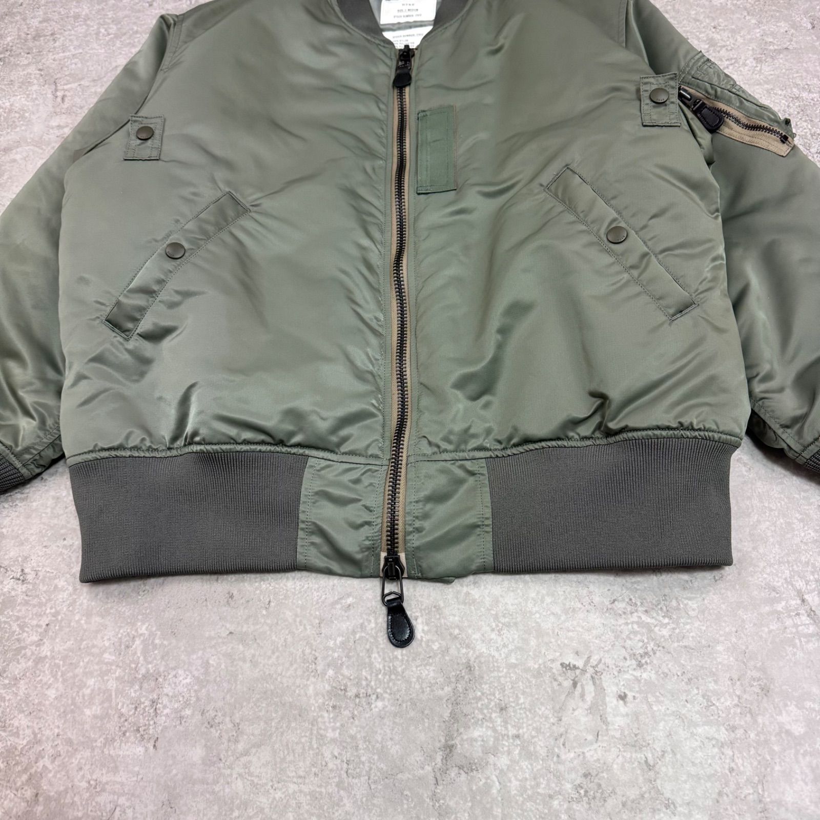 極美品】HYKE ハイク TYPE MA-1 JACKET 17412 OLIVE DRAB サイズ2 M