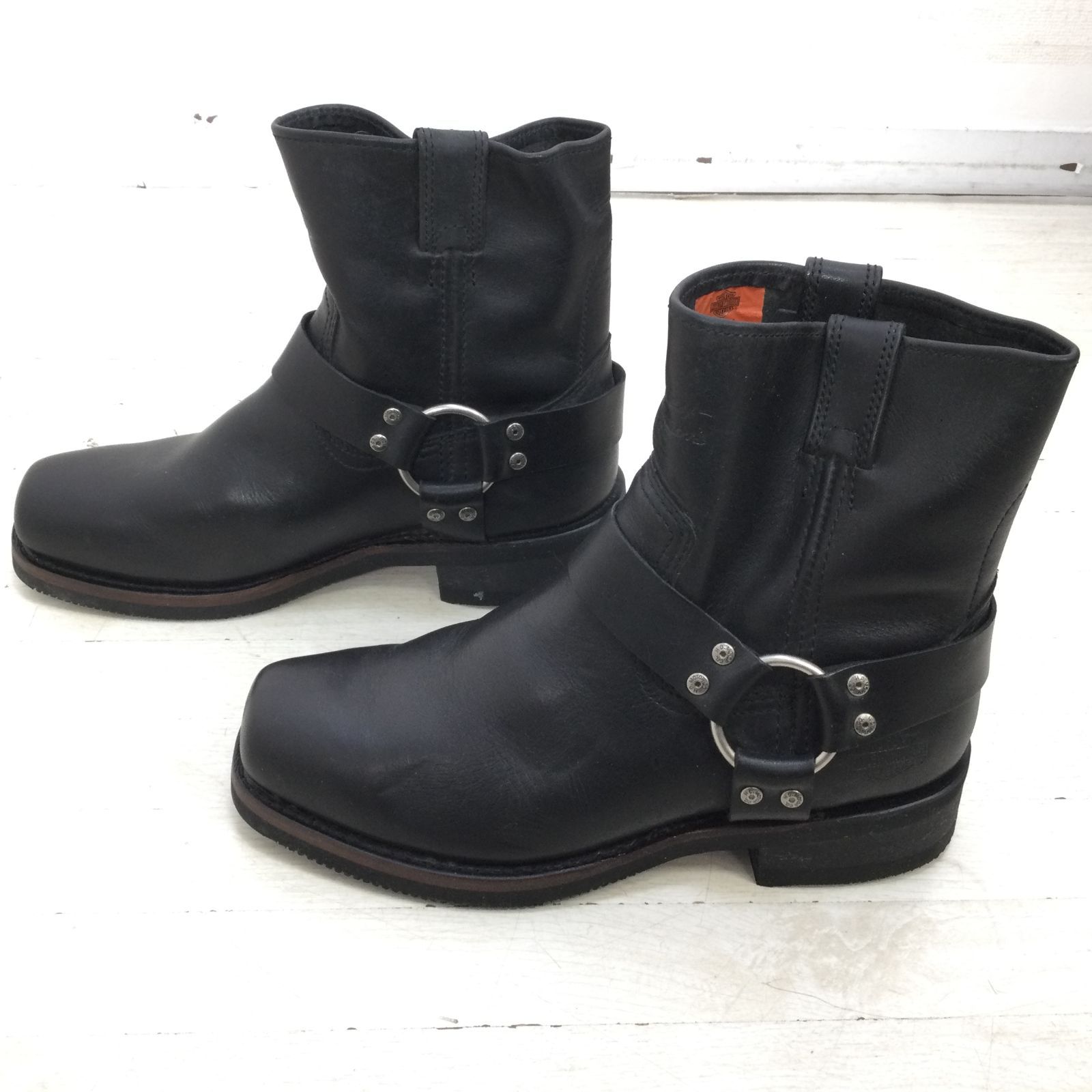Harley-Davidson ショートブーツ　エンジニアブーツ　バイカーブーツ Harley Davidson エンジニアブーツ スクエアトゥ US8.5 サイズ 26.5cm