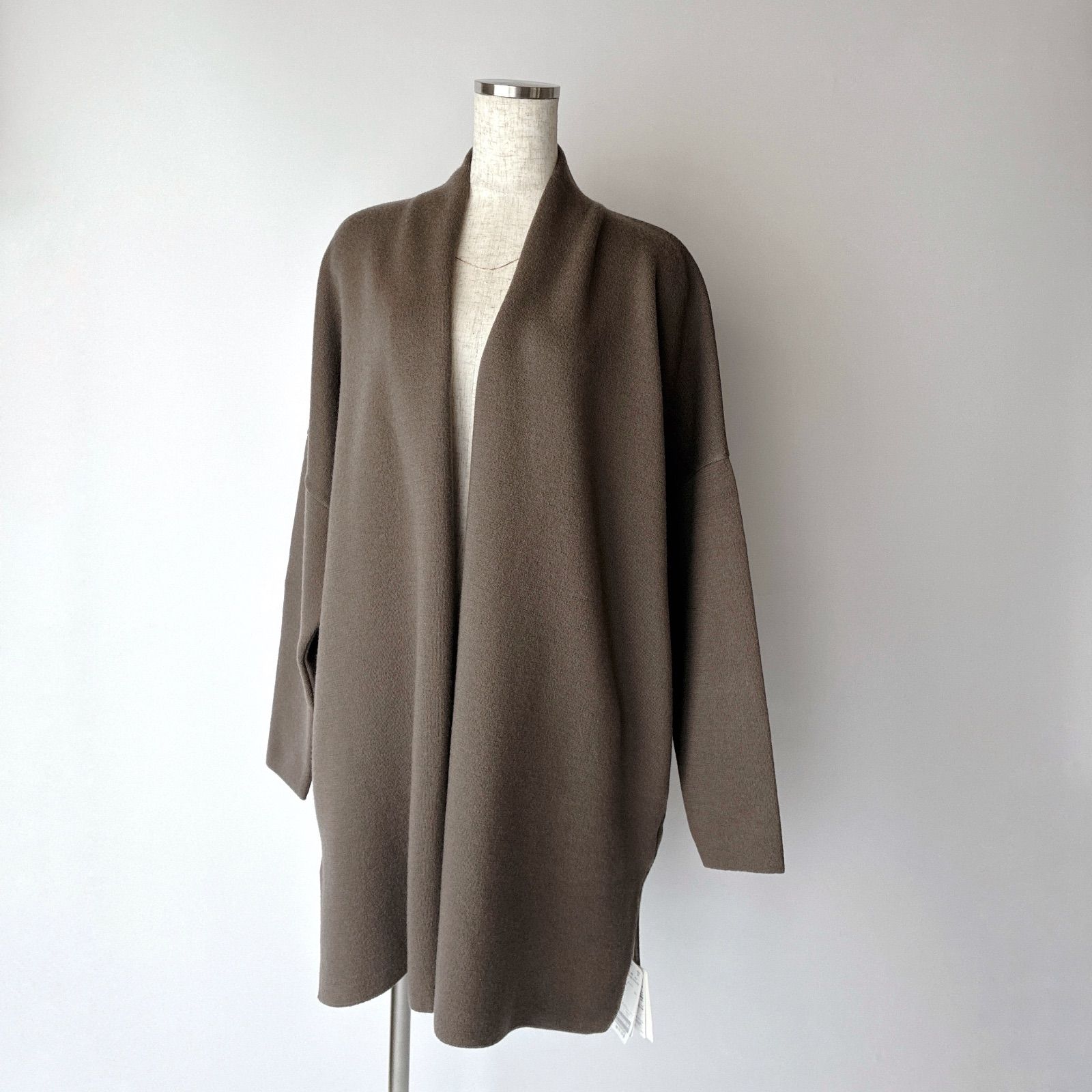 02313 muse ウールカーディガン　ショートガウン ブラウン タグ付 / Deuxieme Classe ドゥーズィエムクラス / スムースニット