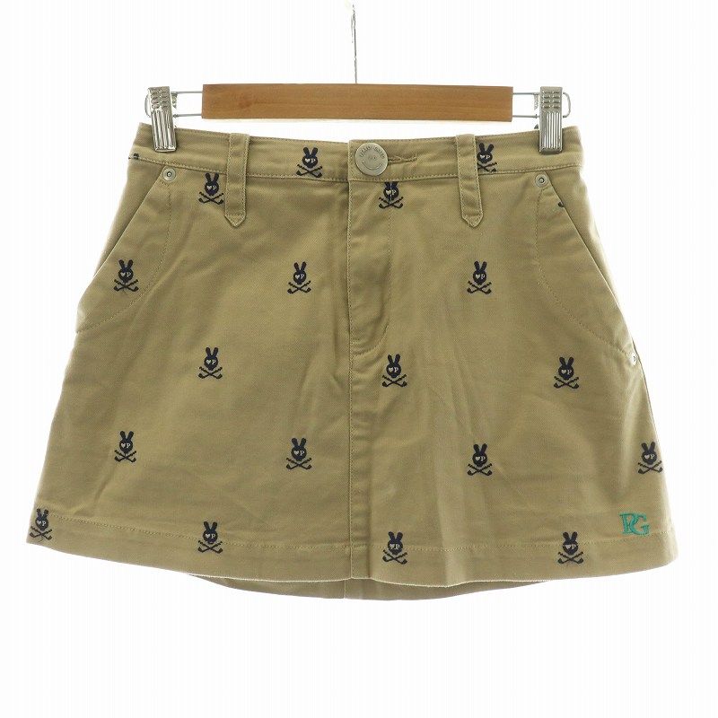 パーリーゲイツ PEARLY GATES 台形スカート ミニ 刺繍 ゴルフウェア