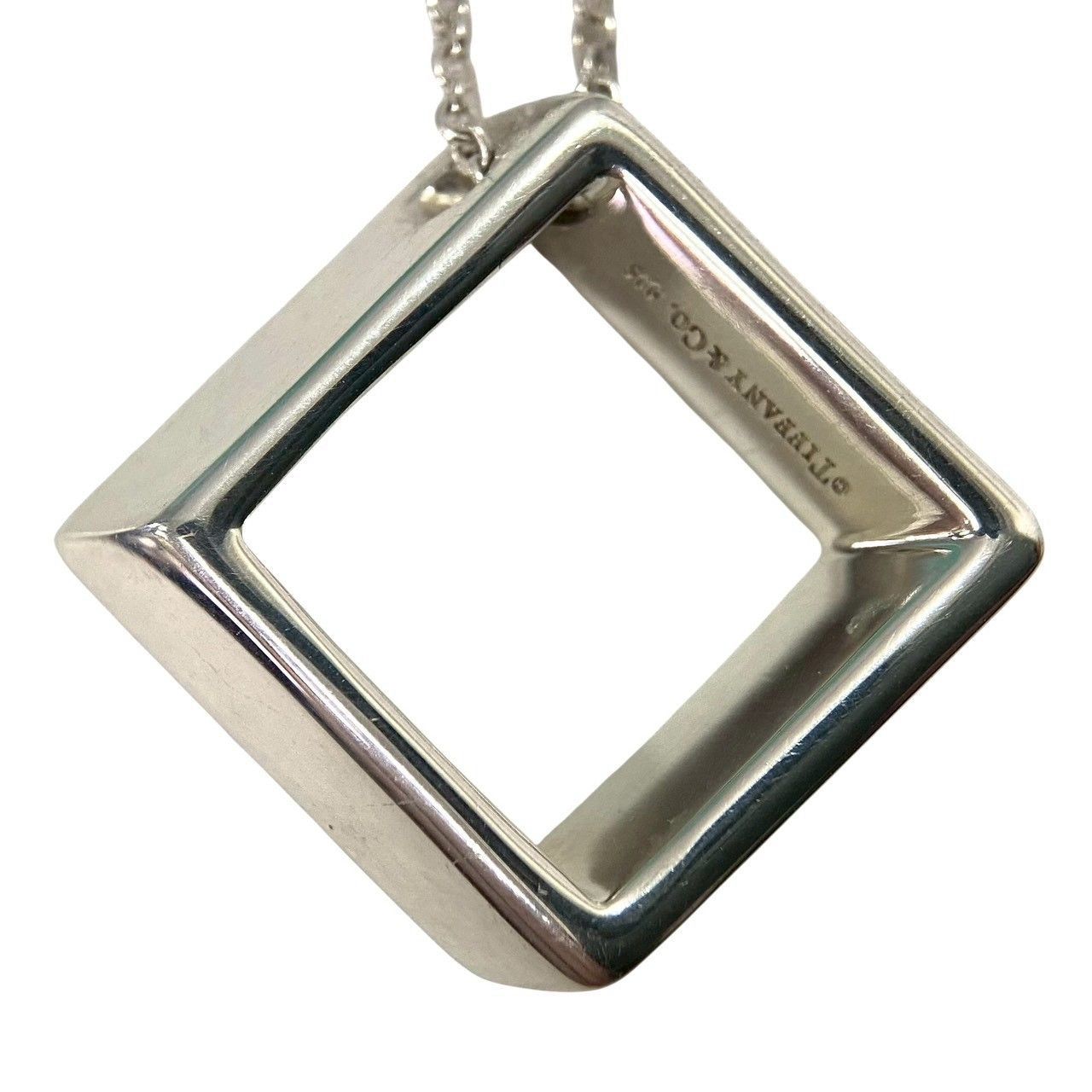 Tiffany オープンスクエア ネックレス sv925 TIFFANY&Co.】オープンスクエア ネックレス SV925 SILVER/シルバー 総