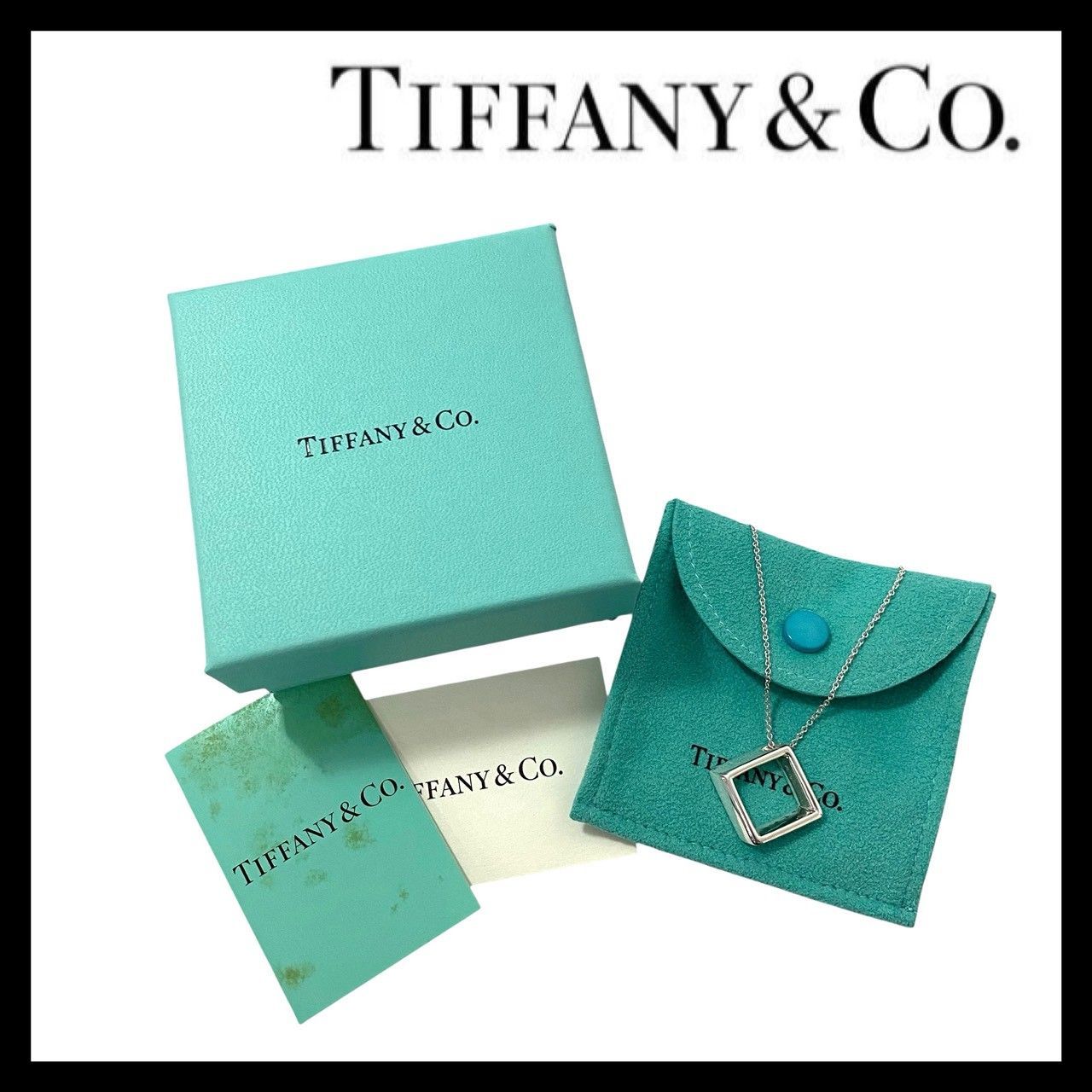 TIFFANY&Co.】オープンスクエア ネックレス SV925 SILVER/シルバー 総