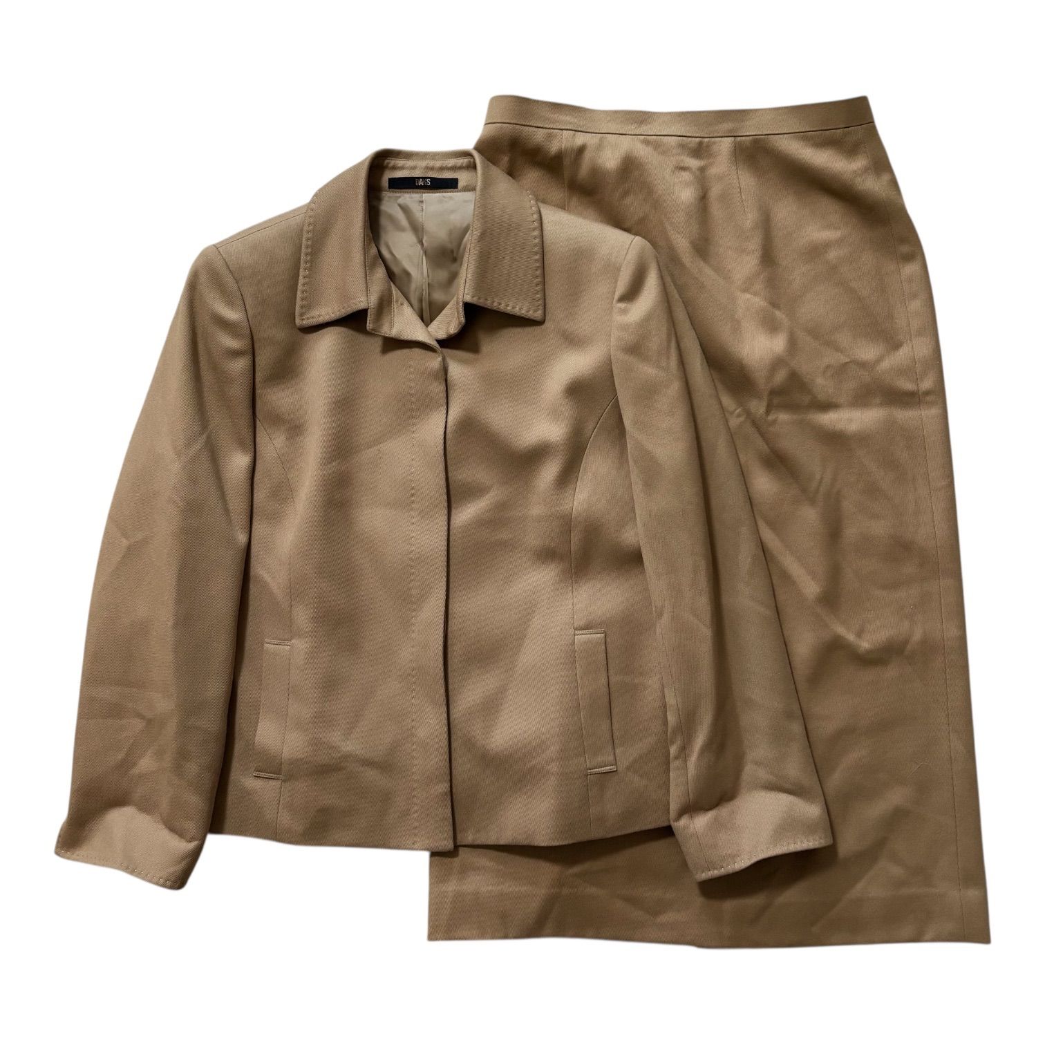 DAKS ダックス スカートスーツ セットアップ キャメル ウール×カシミヤ