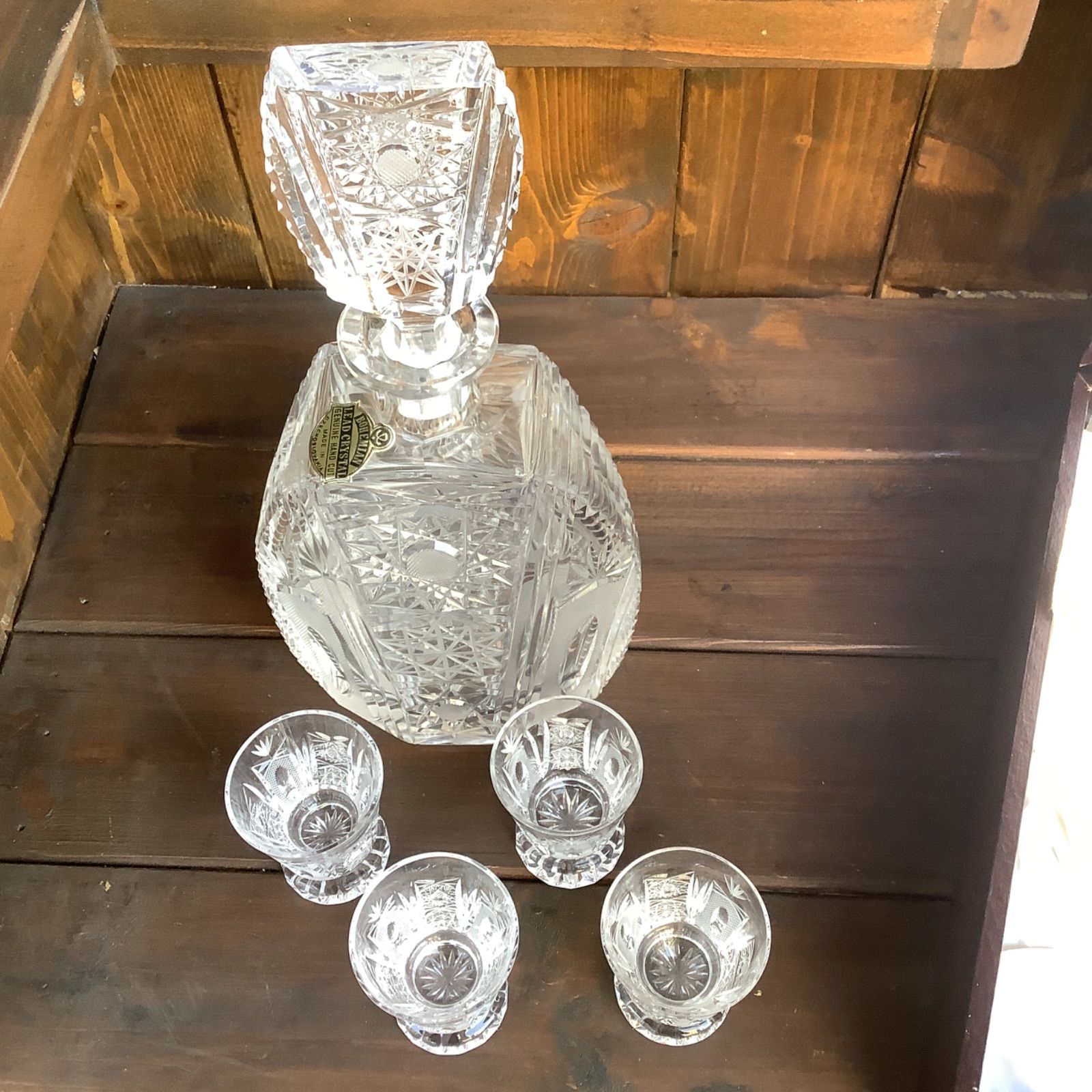 未使用 ヴィンテージ BOHEMIA ボヘミアクリスタル デキャンタと