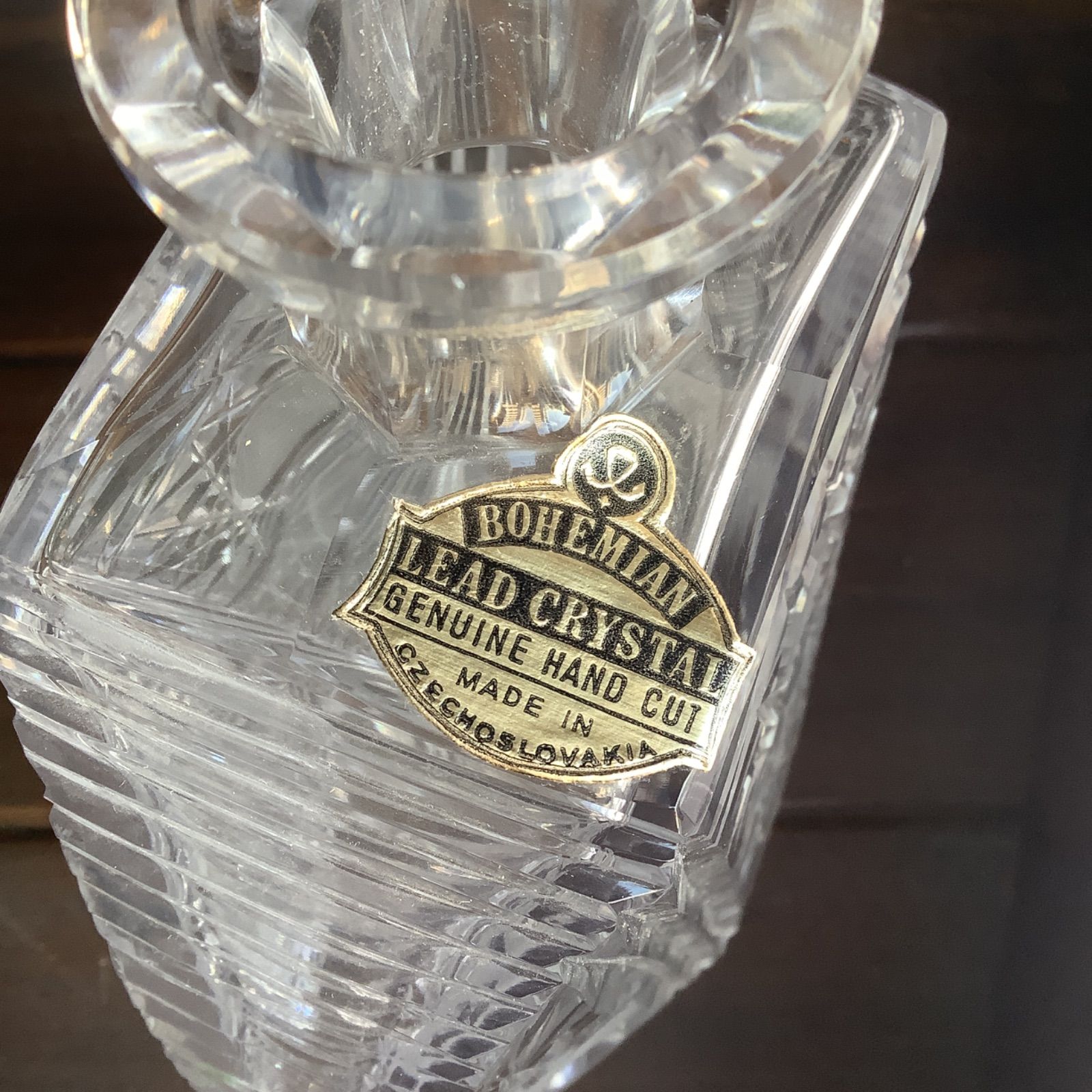 未使用 ヴィンテージ BOHEMIA ボヘミアクリスタル デキャンタと