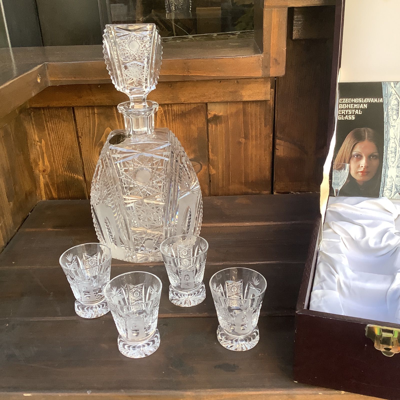 未使用 ヴィンテージ BOHEMIA ボヘミアクリスタル デキャンタと