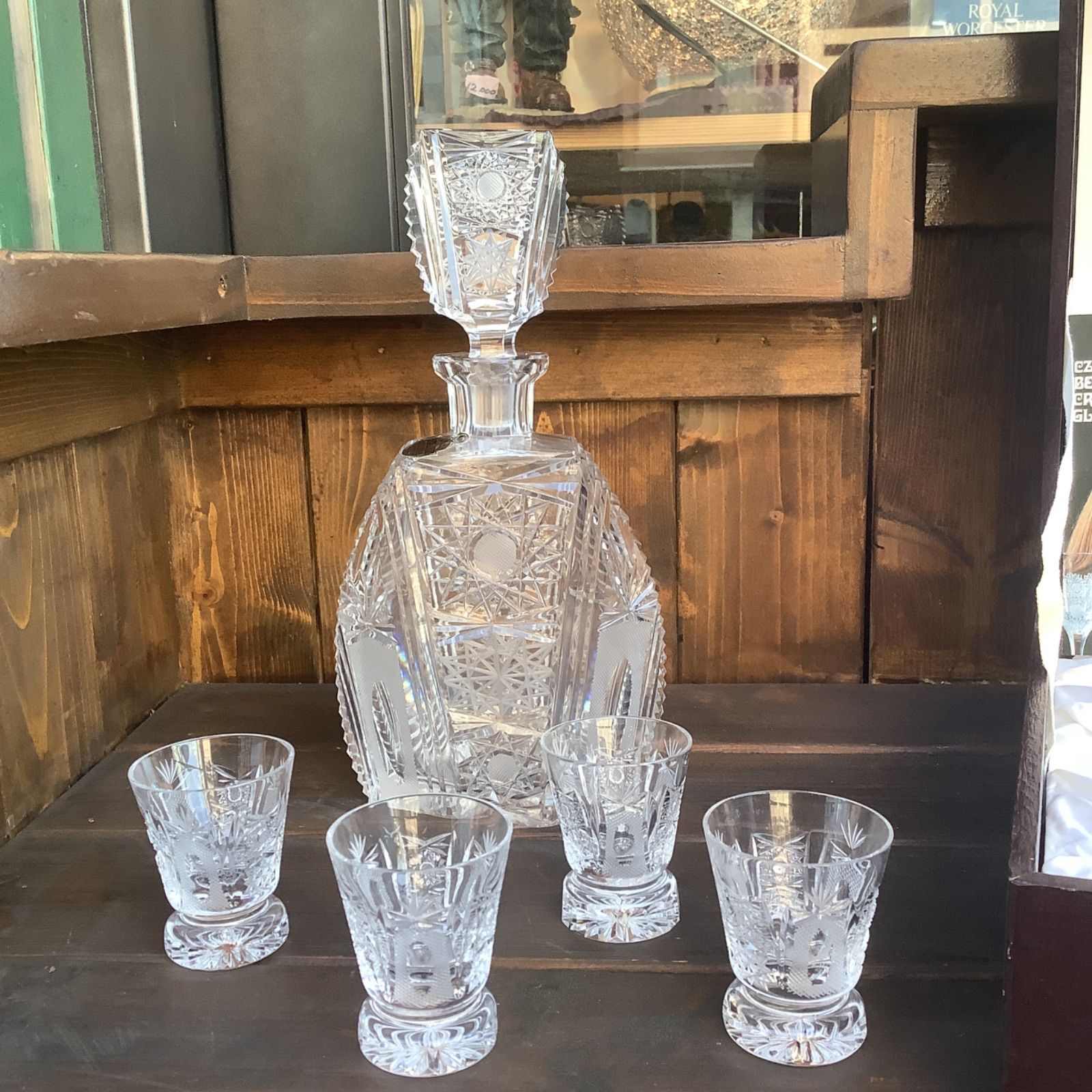 未使用 ヴィンテージ BOHEMIA ボヘミアクリスタル デキャンタと