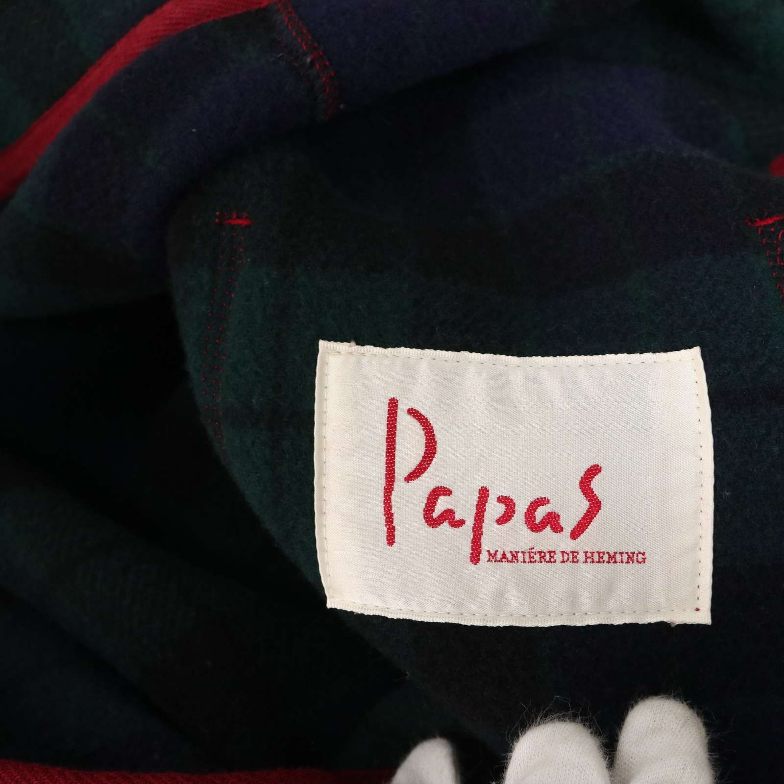 美品☆ Papas パパス 秋冬 ゆったり☆ ウール100% ニット ベスト Sz.M 