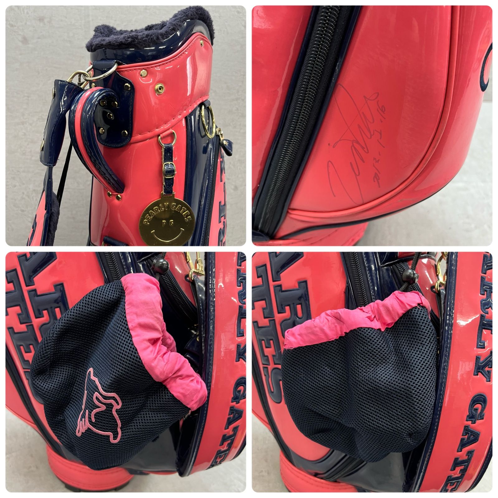 パーリーゲイツ ゴルフ用 カート式キャディバッグ 約9.5型 エナメル