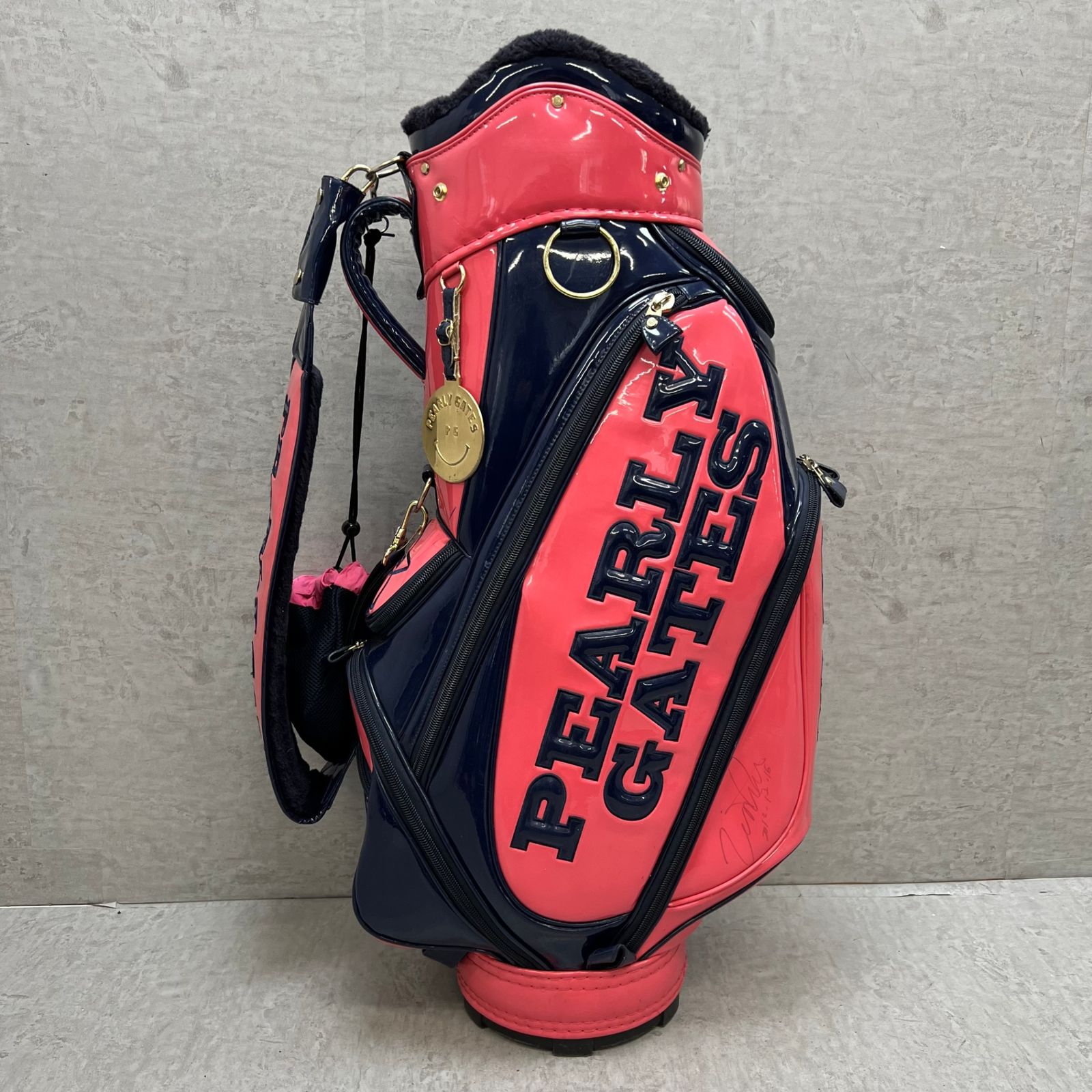 パーリーゲイツ ゴルフ用 カート式キャディバッグ 約9.5型 エナメル