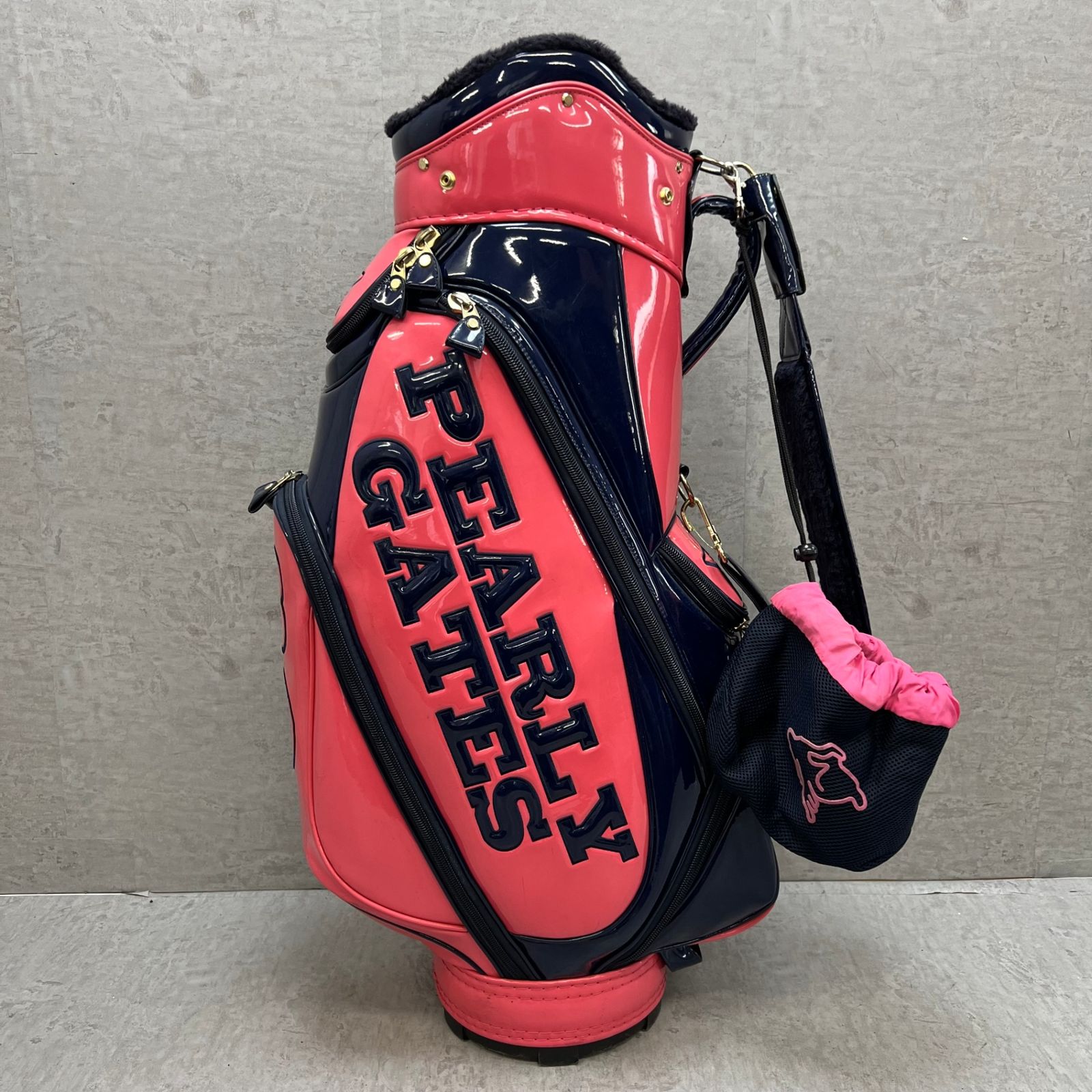 パーリーゲイツ ゴルフ用 カート式キャディバッグ 約9.5型 エナメル