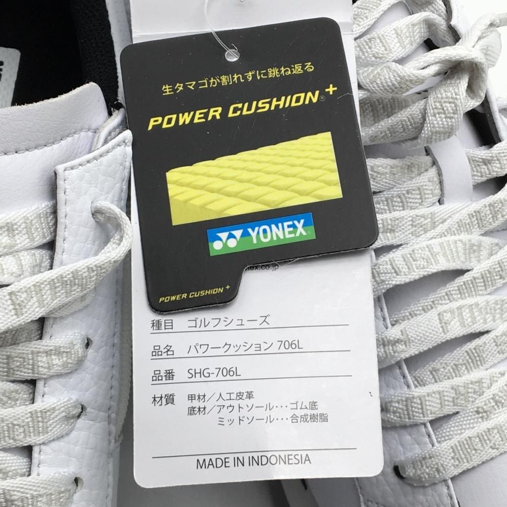 ヨネックス ゴルフシューズ POWER CUSHION 706Lホワイト24.0 ヨネックス ゴルフシューズ POWER CUSHION 706Lホワイト24.0