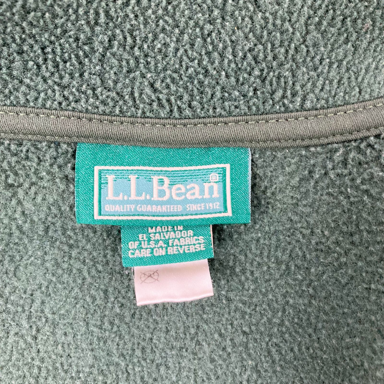 L.L.Bean フリース ベスト 刺繍 ポーラテック グリーン - フリース 