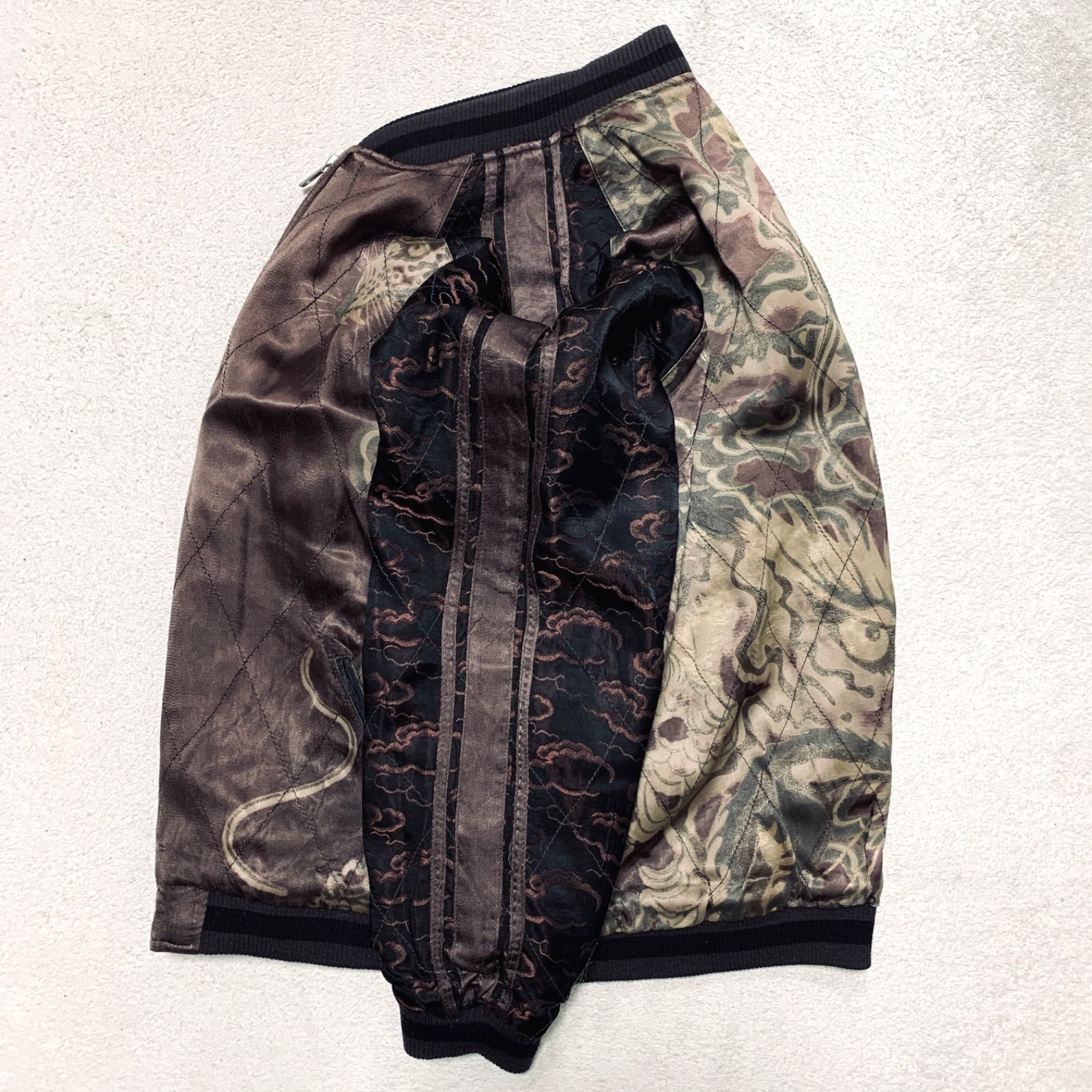 龍桜 スーベニアジャケット スカジャン リバーシブル 和柄 刺繍 虎 龍