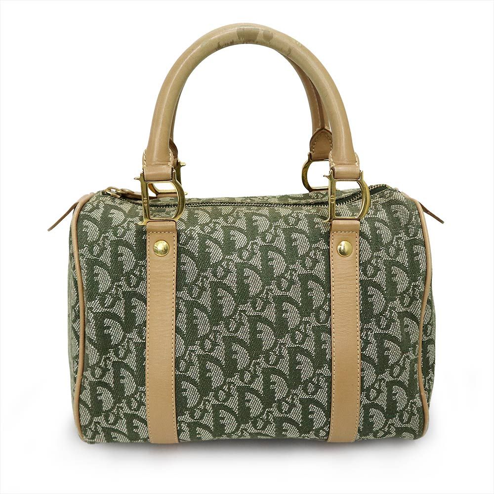 クリスチャンディオール トロッター キャンバス カーフスキン グリーン  