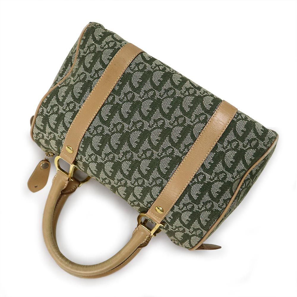 クリスチャンディオール トロッター キャンバス カーフスキン グリーン  