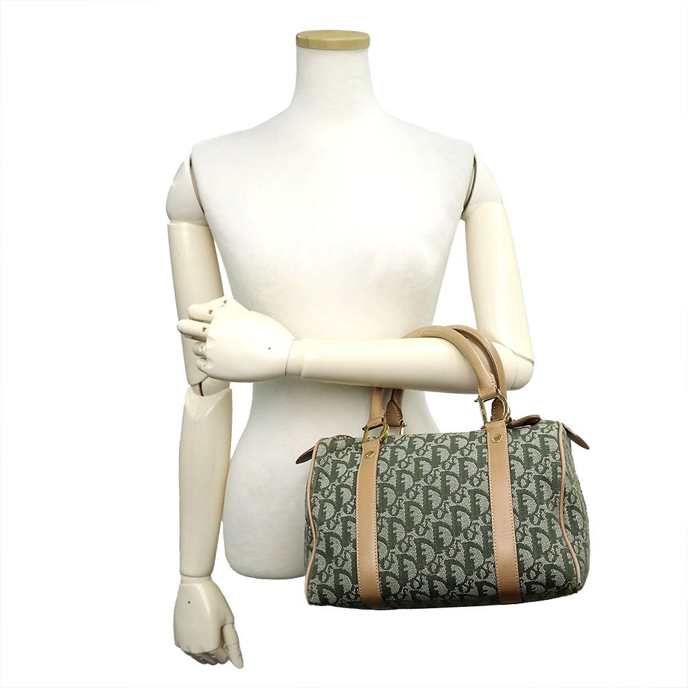 クリスチャンディオール トロッター キャンバス カーフスキン グリーン  