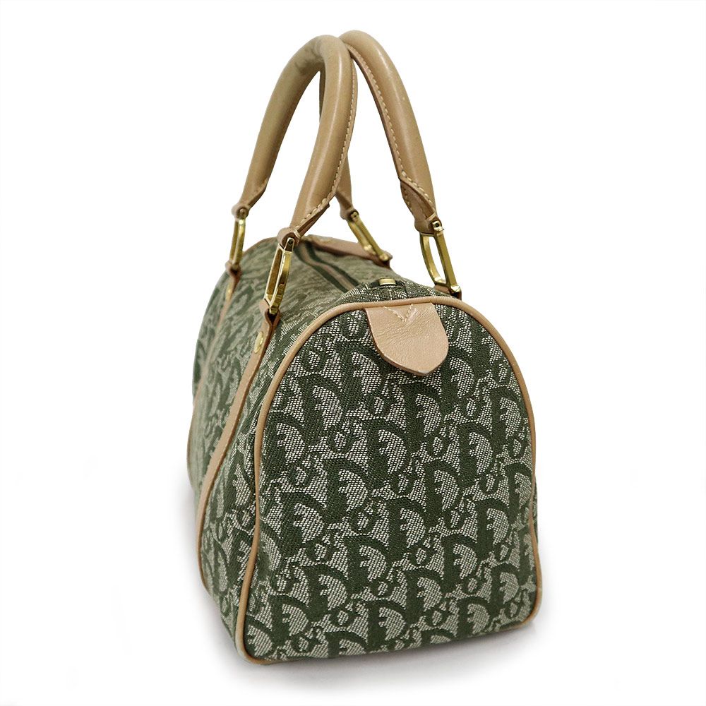 クリスチャンディオール トロッター キャンバス カーフスキン グリーン  